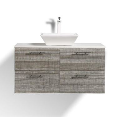 Eviva Luxury 40 inch bathroom vanity with Porcelain vessel sink Vanity Eviva